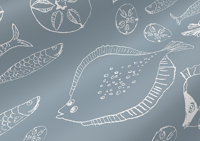 Under the Sea, Blue Mist - Twist&Fit Roller Blind - Image 4
